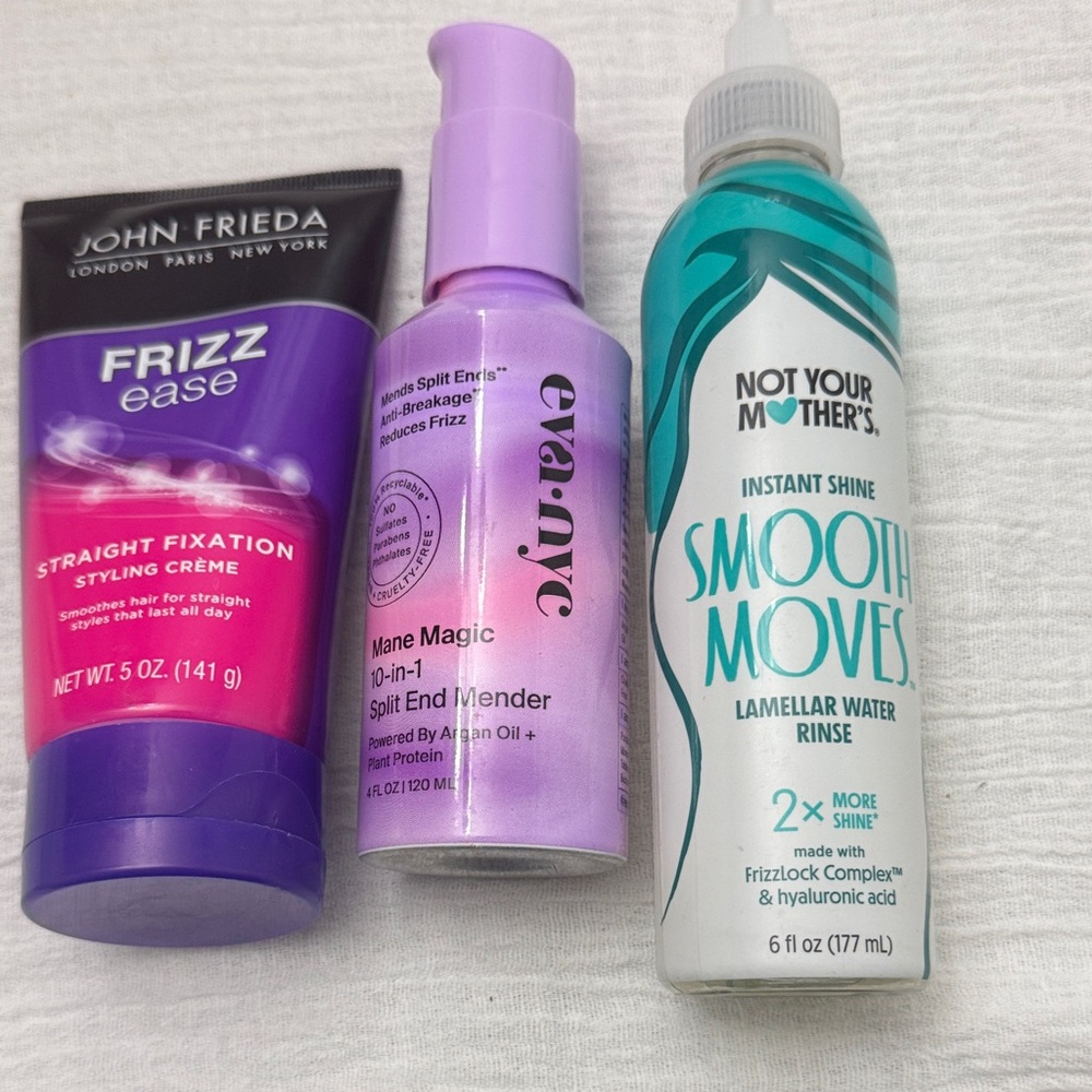 John Frieda Frizz Ease Creme, eva nyc main magic,not your mother’s SMOOTH MOVES!